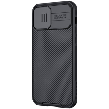 For iPhone 12 / 12 Pro NILLKIN Black Mirror Pro Series Camshield Full Coverage Dust-proof Scratch Resistant Phone Case(Black)-garmade.com