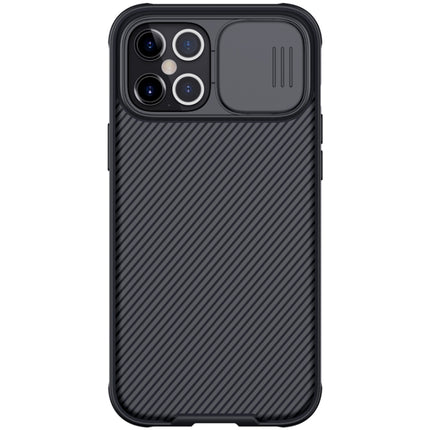 For iPhone 12 Pro Max NILLKIN Black Mirror Pro Series Camshield Full Coverage Dust-proof Scratch Resistant Phone Case(Black)-garmade.com