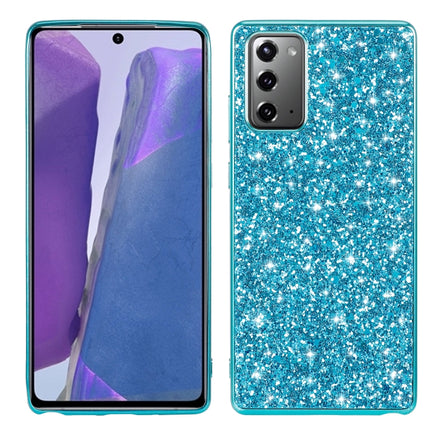 For Samsung Galaxy Note20 Ultra Glitter Powder Shockproof TPU Protective Case(Blue)-garmade.com