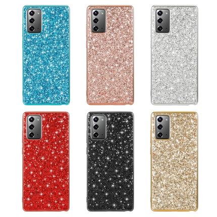 For Samsung Galaxy Note20 Ultra Glitter Powder Shockproof TPU Protective Case(Black)-garmade.com