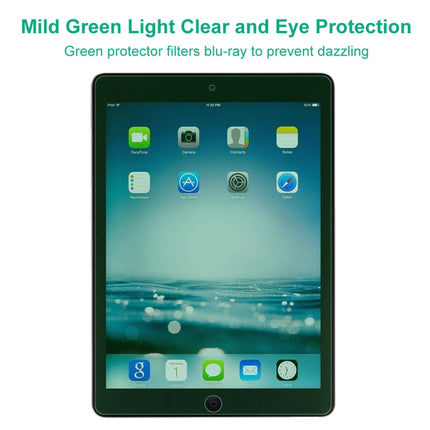 For iPad 9.7 (2018) 2 PCS 9H 2.5D Eye Protection Green Light Explosion-proof Tempered Glass Film-garmade.com