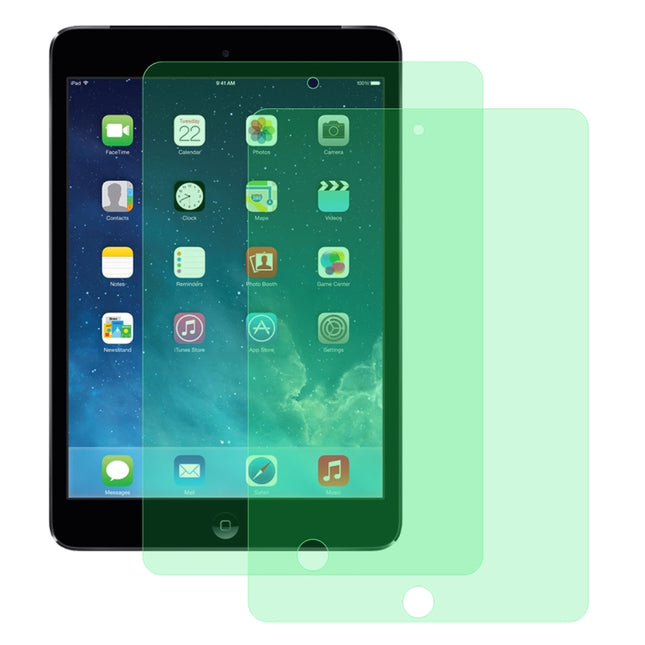 For iPad Mini 3 & 2 2 PCS 9H 2.5D Eye Protection Green Light Explosion-proof Tempered Glass Film-garmade.com