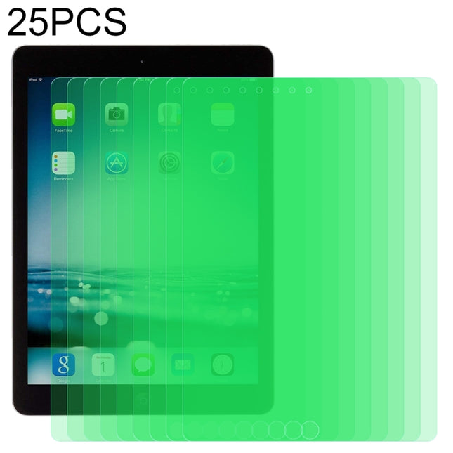 For iPad 9.7 (2018) 25 PCS 9H 2.5D Eye Protection Green Light Explosion-proof Tempered Glass Film-garmade.com