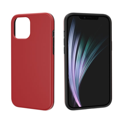 For iPhone 12 Pro Max Shockproof Terminator Style Solid Color Protective Case(Red)-garmade.com