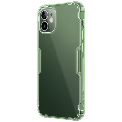 For iPhone 12 mini NILLKIN Nature TPU Transparent Soft Protective Case(Green)-garmade.com