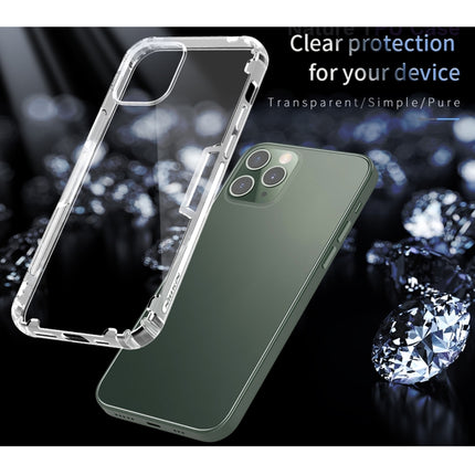 For iPhone 12 / 12 Pro NILLKIN Nature TPU Transparent Soft Protective Case(White)-garmade.com