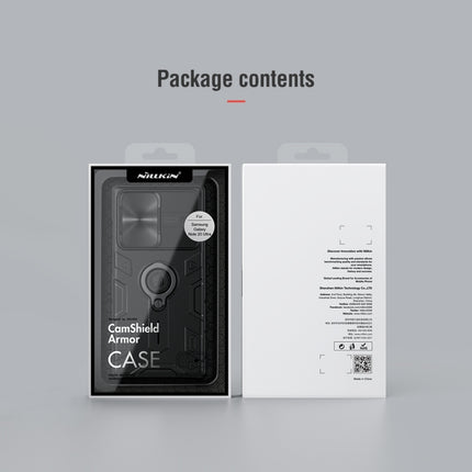 For Samsung Galaxy Note 20 Ultra NILLKIN Shockproof CamShield Armor Protective Case with Invisible Ring Holder(Black)-garmade.com