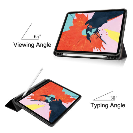 For iPad Air 2022 / 2020 10.9 TPU Colored Drawing Horizontal Flip Leather Case with Three-folding Holder & Sleep / Wake-up Function(Big Eye Me)-garmade.com