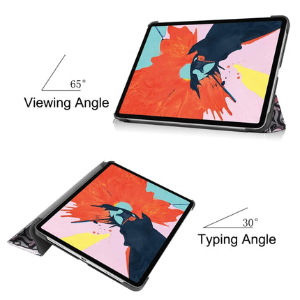 For iPad Air 2022 / 2020 10.9 Colored Drawing Horizontal Flip Leather Case with Three-folding Holder & Sleep / Wake-up Function(Graffiti)-garmade.com