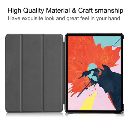 For iPad Air 2022 / 2020 10.9 Colored Drawing Horizontal Flip Leather Case with Three-folding Holder & Sleep / Wake-up Function(Apricot Flower)-garmade.com