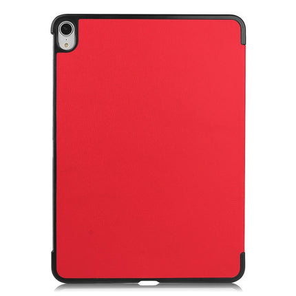 For iPad Air 2022 / 2020 10.9 Custer Texture Horizontal Flip Leather Case with Three-folding Holder & Sleep / Wake-up Function(Red)-garmade.com