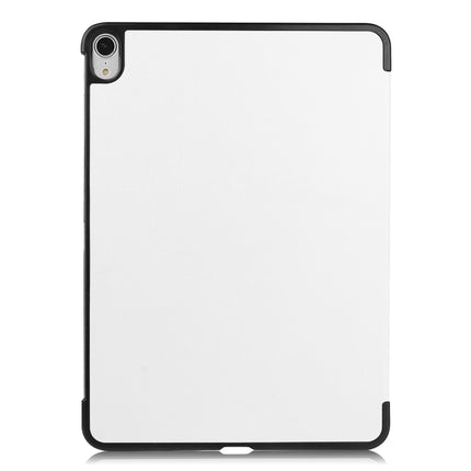 For iPad Air 2022 / 2020 10.9 Custer Texture Horizontal Flip Leather Case with Three-folding Holder & Sleep / Wake-up Function(White)-garmade.com