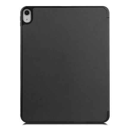 For iPad Air 2022 / 2020 10.9 Custer Texture TPU Horizontal Flip Leather Case with Sleep / Wake-up Function & Three-folding Holder & Pen Slot(Black)-garmade.com