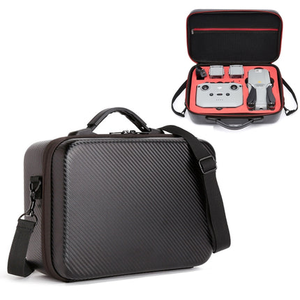 For DJI Mavic Air 2 Portable PU Shoulder Storage Bag Protective Box(Black Red)-garmade.com