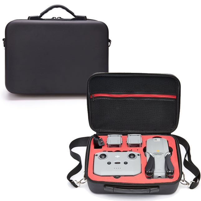 For DJI Mavic Air 2 Portable PU Shoulder Storage Bag Protective Box(Black Red)-garmade.com