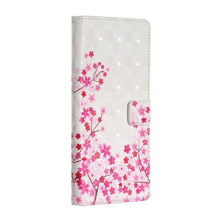 For iPhone 12 / 12 Pro 3D Painted Pattern Horizontal Flip Leather Case with Holder & Card Slots & Photo Frame & Wallet(Cherry Blossoms)-garmade.com