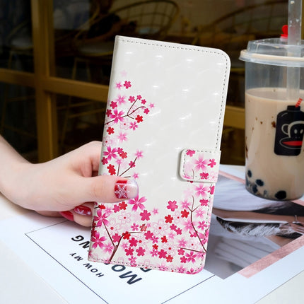 For iPhone 12 Pro Max 3D Painted Pattern Horizontal Flip Leather Case with Holder & Card Slots & Photo Frame & Wallet(Cherry Blossoms)-garmade.com
