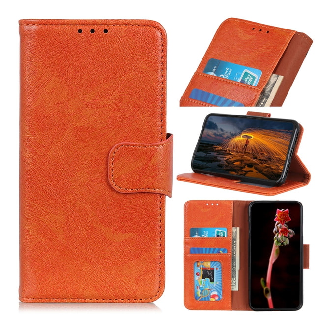 For Samsung Galaxy S20 Ultra Nappa Texture Horizontal Flip Leather Case with Holder & Card Slots & Wallet(Orange)-garmade.com