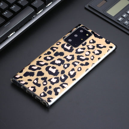 For Samsung Galaxy Note20 Ultra Plating Marble Pattern Soft TPU Protective Case(Leopard)-garmade.com