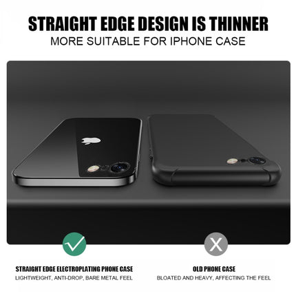 For iPhone SE 2020 Magic Cube Plating TPU Protective Case(Black)-garmade.com