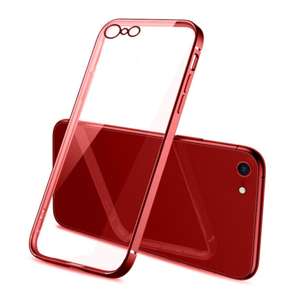 For iPhone SE 2020 Magic Cube Plating TPU Protective Case(Red)-garmade.com