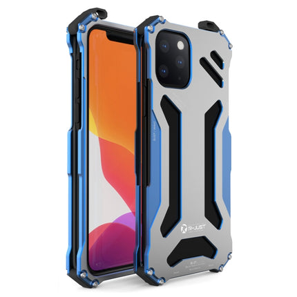 For iPhone 12 / 12 Pro R-JUST Shockproof Armor Metal Protective Case(Blue)-garmade.com