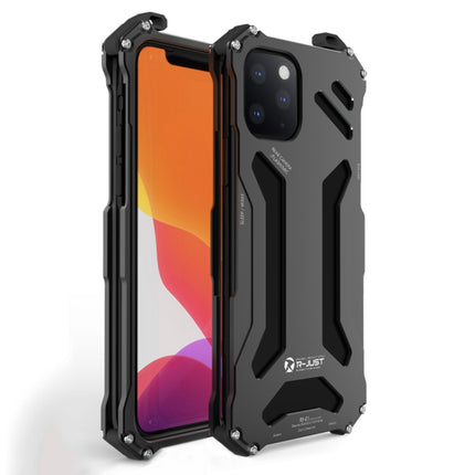 For iPhone 12 Pro Max R-JUST Shockproof Armor Metal Protective Case(Black)-garmade.com