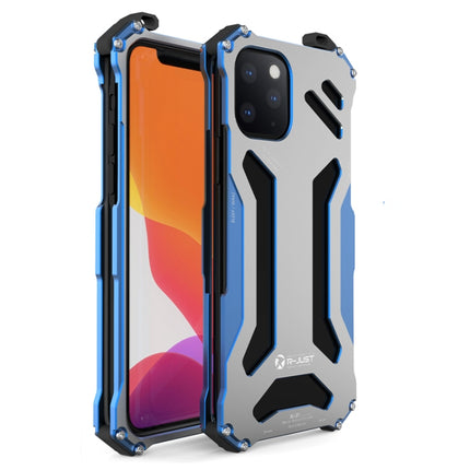 For iPhone 12 Pro Max R-JUST Shockproof Armor Metal Protective Case(Blue)-garmade.com