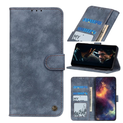 For Samsung Galaxy Note20 Ultra Antelope Texture Magnetic Buckle Horizontal Flip PU Leather Case with Card Slots & Wallet & Holder(Blue)-garmade.com