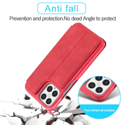 For iPhone 12 Pro Max LC.IMEEKE Hon Ancient Series Horizontal Flip Leather Case with Holder & Card Slot(Red)-garmade.com