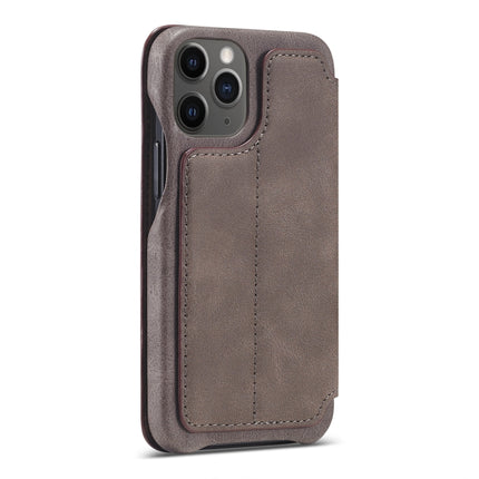 For iPhone 12 mini LC.IMEEKE Hon Ancient Series Horizontal Flip Leather Case with Holder & Card Slot(Coffee)-garmade.com