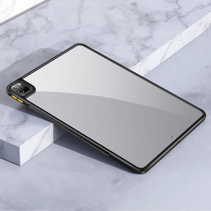 For iPad Pro 12.9 2022 / 2021 / 2020 TPU + PC Anti-fall Transparent Protective Tablet Case(Black)-garmade.com
