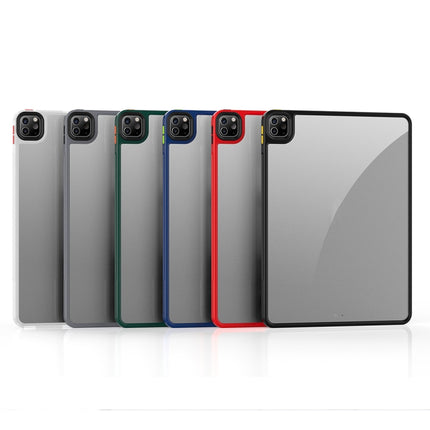 For iPad Pro 12.9 2022 / 2021 / 2020 TPU + PC Anti-fall Transparent Protective Tablet Case(Black)-garmade.com