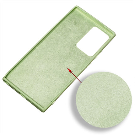 For Samsung Galaxy Note20 Ultra Pure Color Liquid Silicone Shockproof Full Coverage Case(Green)-garmade.com