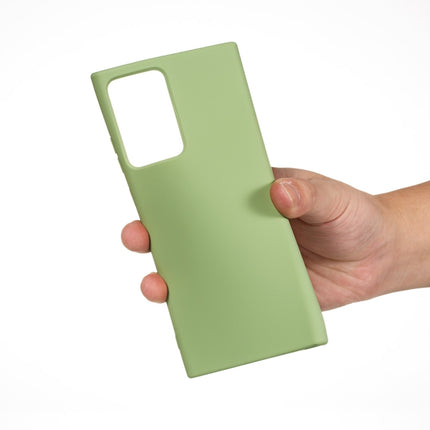 For Samsung Galaxy Note20 Ultra Pure Color Liquid Silicone Shockproof Full Coverage Case(Green)-garmade.com