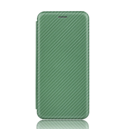 For Samsung Galaxy S20 Ultra Carbon Fiber Texture Horizontal Flip TPU + PC + PU Leather Case with Rope & Card Slot(Green)-garmade.com