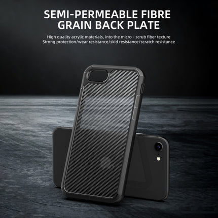 For iPhone SE 2020 / 8 / 7 iPAKY Pioneer Series Carbon Fiber Texture Shockproof TPU + PC Case(Black)-garmade.com