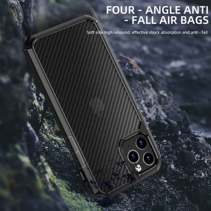 For iPhone 11 iPAKY Pioneer Series Carbon Fiber Texture Shockproof TPU + PC Case(Black)-garmade.com