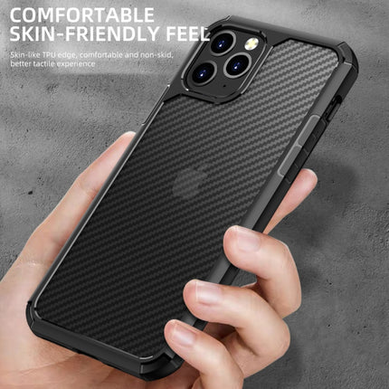 For iPhone 11 Pro iPAKY Pioneer Series Carbon Fiber Texture Shockproof TPU + PC Case(Black)-garmade.com