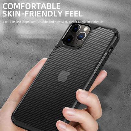 For iPhone 12 / 12 Pro iPAKY Pioneer Series Carbon Fiber Texture Shockproof TPU + PC Case(Black)-garmade.com
