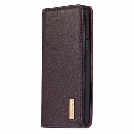 For Samsung Galaxy S20+ 2 in 1 Detachable Magnetic Horizontal Flip Genuine Leather Case with Holder & Card Slots & Wallet(Dark Brown)-garmade.com