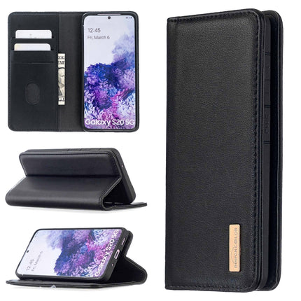 For Samsung Galaxy S20 2 in 1 Detachable Magnetic Horizontal Flip Genuine Leather Case with Holder & Card Slots & Wallet(Black)-garmade.com