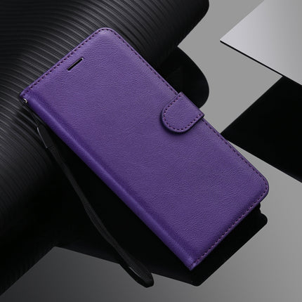 For Samsung Galaxy Note20 Solid Color Horizontal Flip PU Leather Case with Holder & Card Slots & Wallet & Lanyard(Purple)-garmade.com