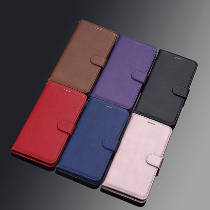 For Samsung Galaxy Note20 Solid Color Horizontal Flip PU Leather Case with Holder & Card Slots & Wallet & Lanyard(Red)-garmade.com