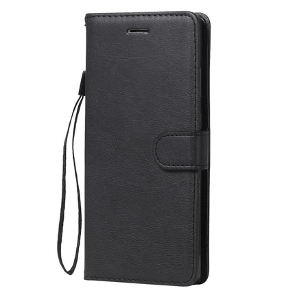 For Samsung Galaxy Note20 Solid Color Horizontal Flip PU Leather Case with Holder & Card Slots & Wallet & Lanyard(Black)-garmade.com