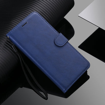 For Samsung Galaxy Note20 Ultra Solid Color Horizontal Flip PU Leather Case with Holder & Card Slots & Wallet & Lanyard(Blue)-garmade.com