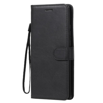 For Samsung Galaxy Note20 Ultra Solid Color Horizontal Flip PU Leather Case with Holder & Card Slots & Wallet & Lanyard(Black)-garmade.com