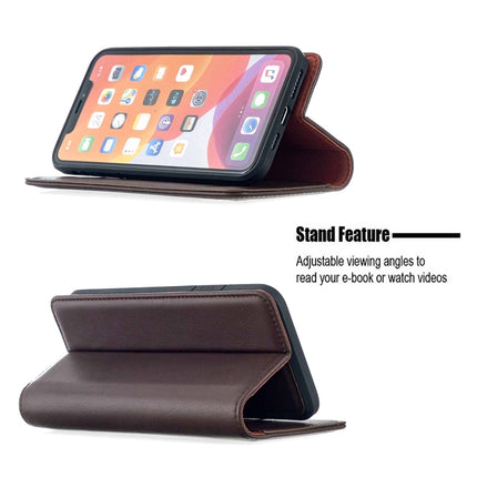 For iPhone 11 Pro Max 2 in 1 Detachable Magnetic Horizontal Flip Genuine Leather Case with Holder & Card Slots & Wallet(Dark Brown)-garmade.com