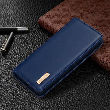 For iPhone 11 Pro Max 2 in 1 Detachable Magnetic Horizontal Flip Genuine Leather Case with Holder & Card Slots & Wallet(Blue)-garmade.com