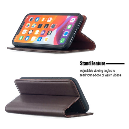 For iPhone 11 2 in 1 Detachable Magnetic Horizontal Flip Genuine Leather Case with Holder & Card Slots & Wallet(Dark Brown)-garmade.com